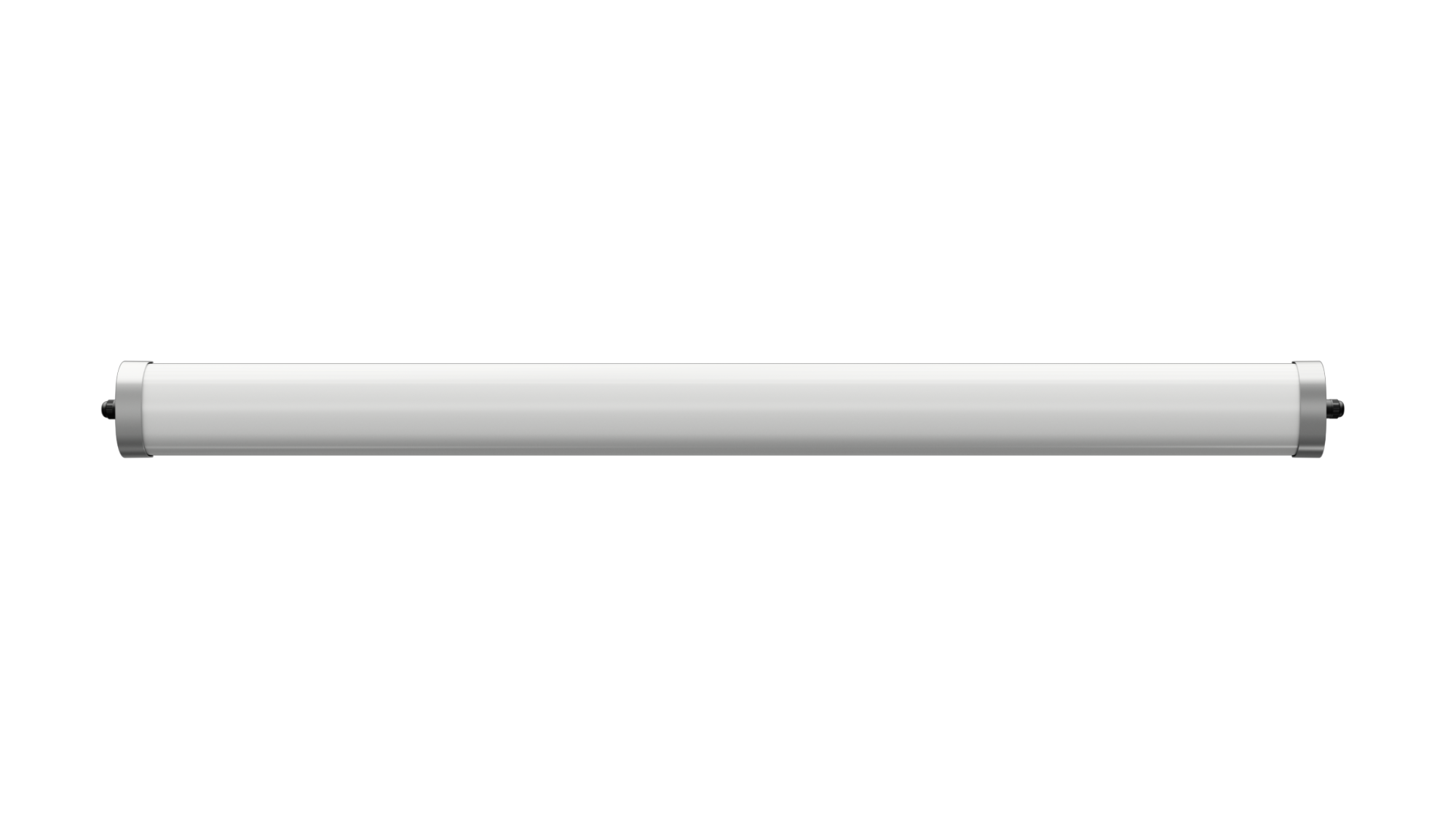 Waterproof LED Batten Quattro with milky white plastic reflector in front view -2000 pixels,designed by cae lighting