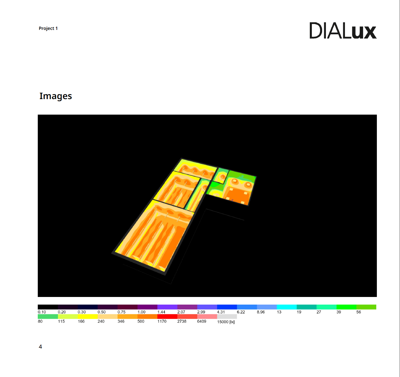 Data center lighting design 3D layout
